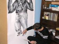 Kresba na sokolské šibřinky - opičák