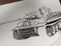 Tank Tiger - perokresba
