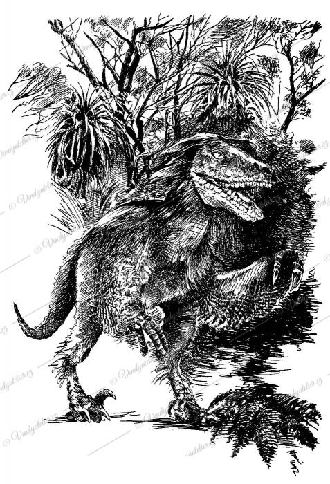 velociraptor - kresba