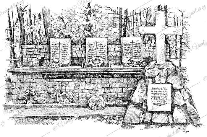 Památník pro 50 popravených zajatců z tábora Stalag Luft III