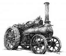 Parní traktor, lokotraktor, lokomobila, Steam Tractor